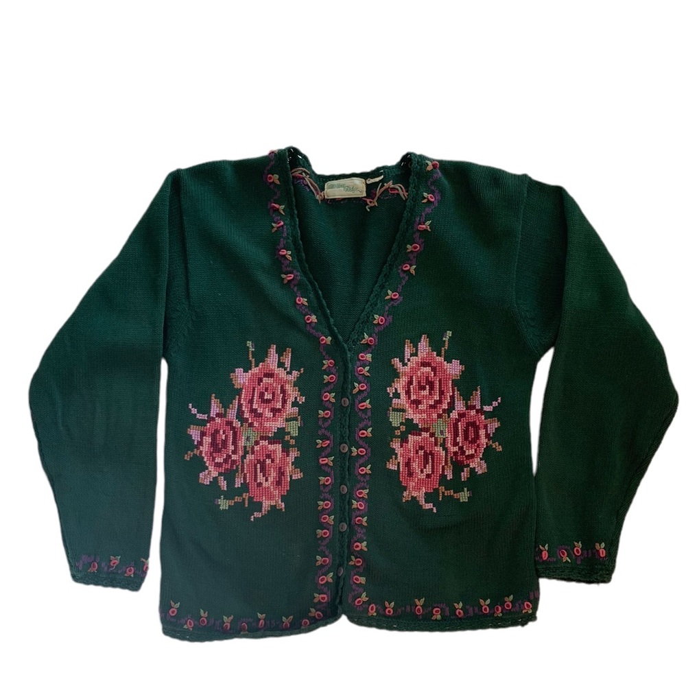 Cottage core 80’s/90’s sweater Willow Ridge